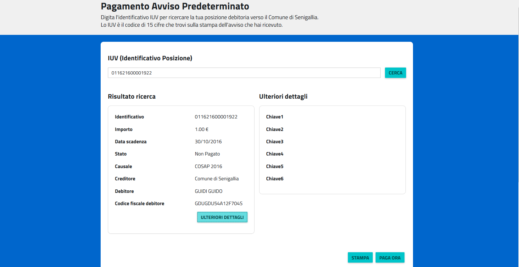 Ricerca predeterminato