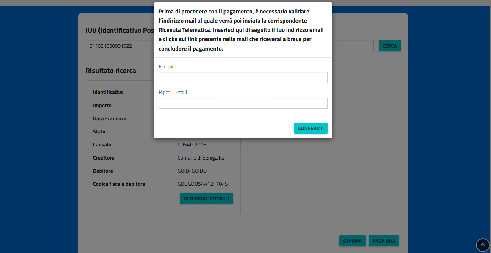 Pagamento predeterminato 1