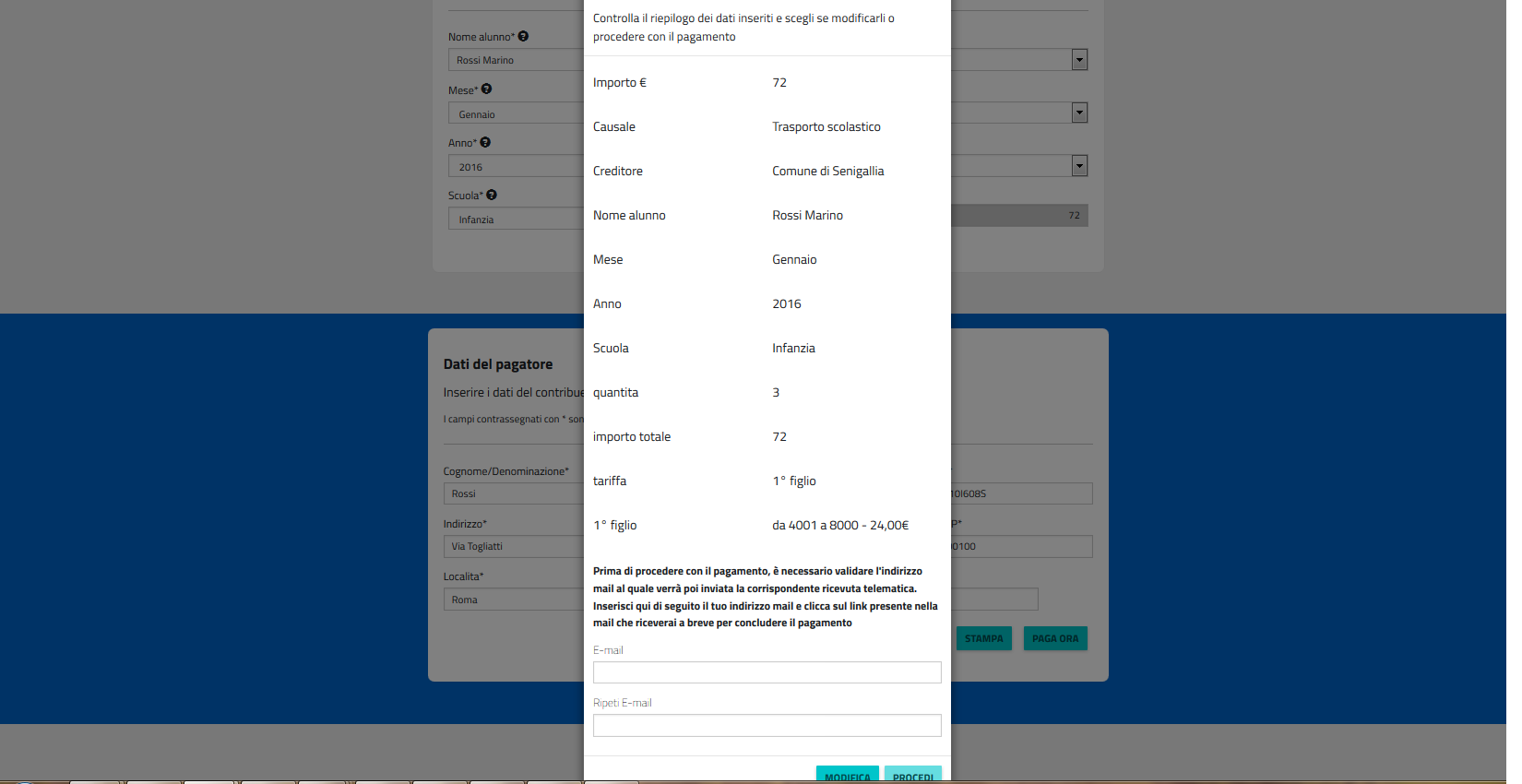 Spontaneo validazione